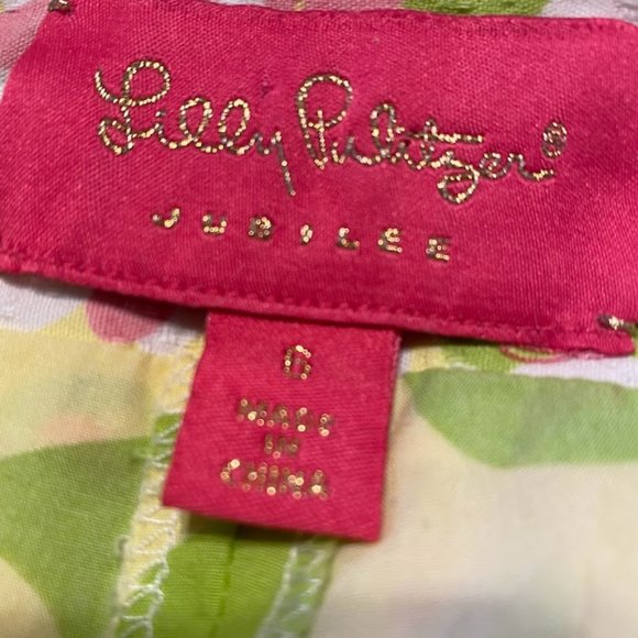 LILLY PULITZER – Yellow and Green Skort – Size 6 - Picture 7 of 8